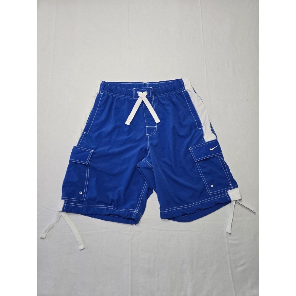 Vintage Nike The Athletic Dept Y2k Blue Contrast Stitch Cargo Board Shorts
